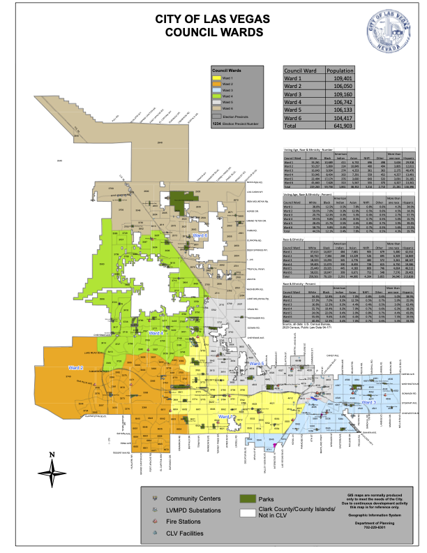 City Of Las Vegas Boundary Map Detail