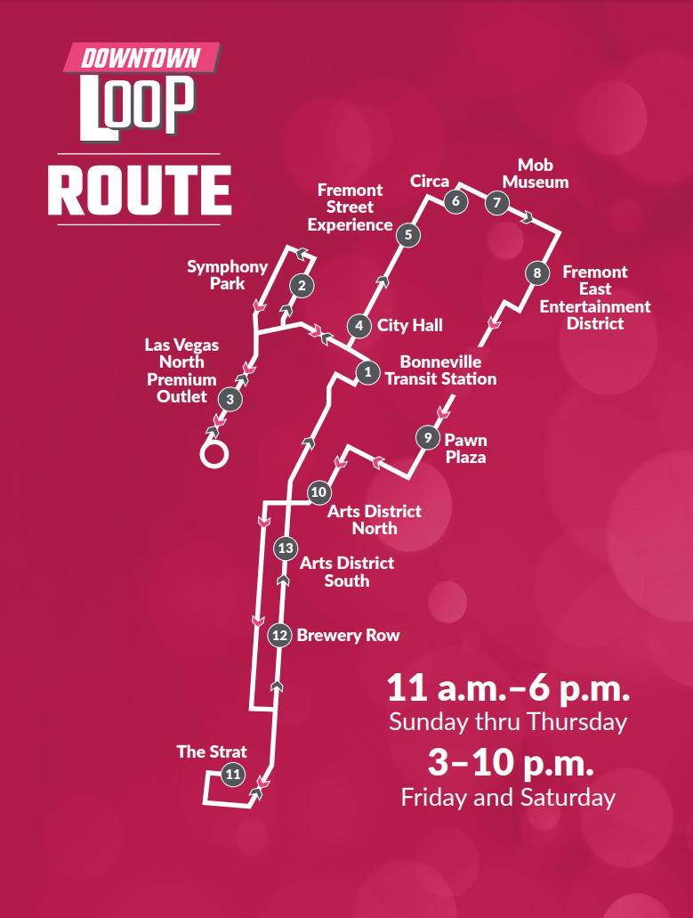 Official Route Map of the Las Vegas Monorail