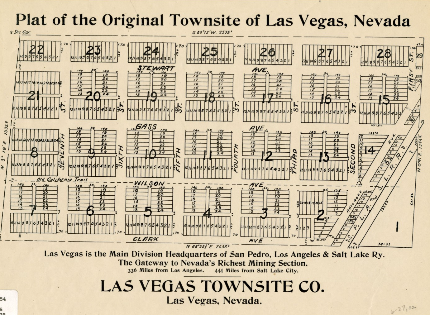 imagen de las vegas en 1904