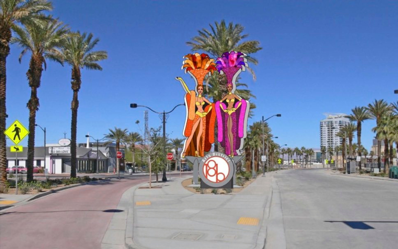 Arches that are 80-feet-tall Now Form a Gateway To Downtown Las Vegas. they  are Located on Las Vegas Boulevard between St Editorial Stock Photo - Image  of thanks, welcome: 253260813
